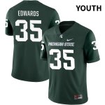 Youth Michigan State Spartans NCAA #35 Sam Edwards Green NIL 2022 Authentic Nike Stitched College Football Jersey SS32O25DA